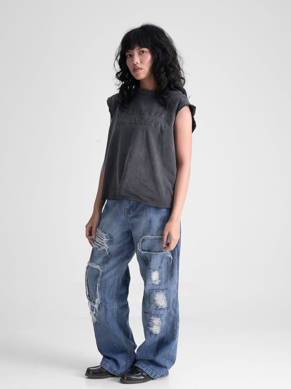 Bleak Denim Distressed