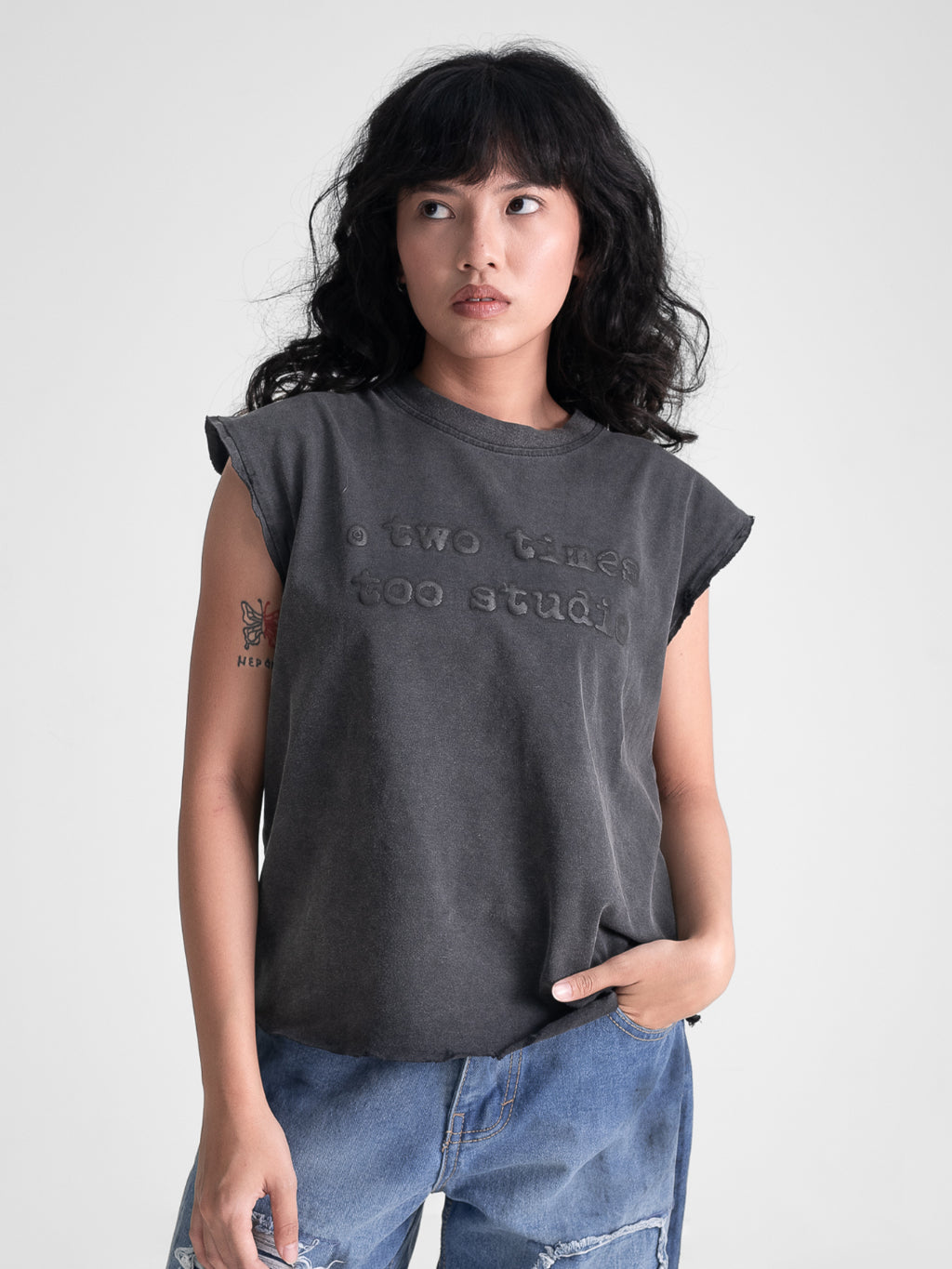 Tanktop Logo Tee - Aged Black