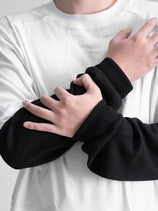 Double Layered Waffle White/Black (Men)