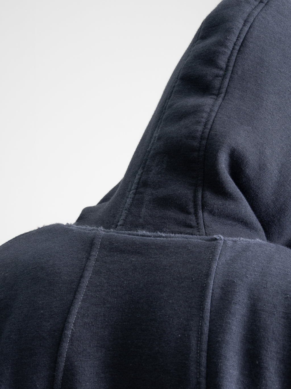 Oversized Waffle Lined Washed Hoodie - Washed Grey