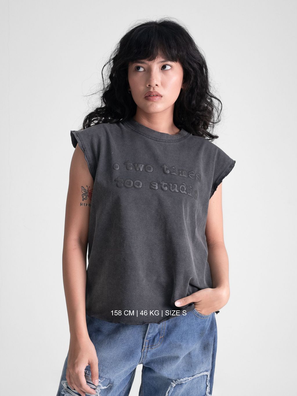 Tanktop Logo Tee - Aged Black