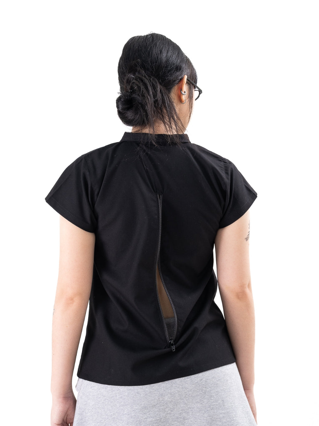 Multi Zip Top - Jet Black
