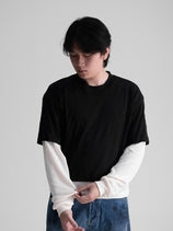 Double Layered Waffle Black/Broken White (Men)