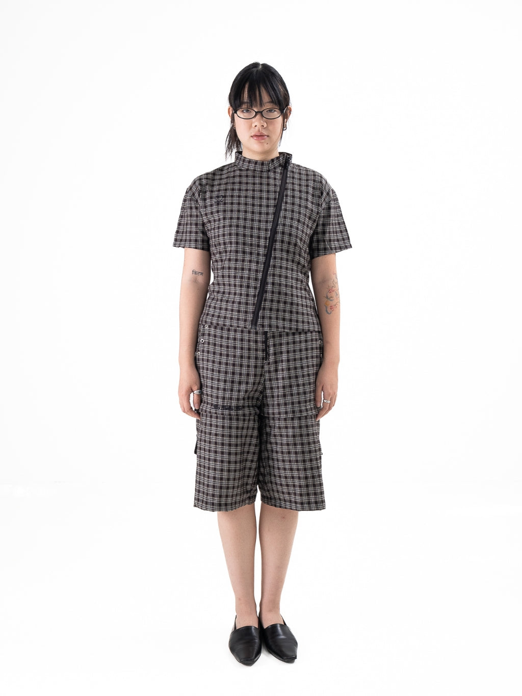 2TIMESTOO Detachable Flannel Shorts