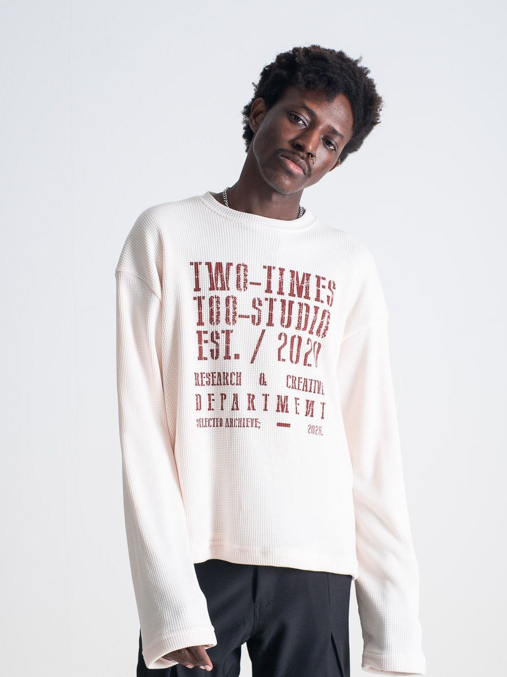 Waffle Longsleeve - Broken White