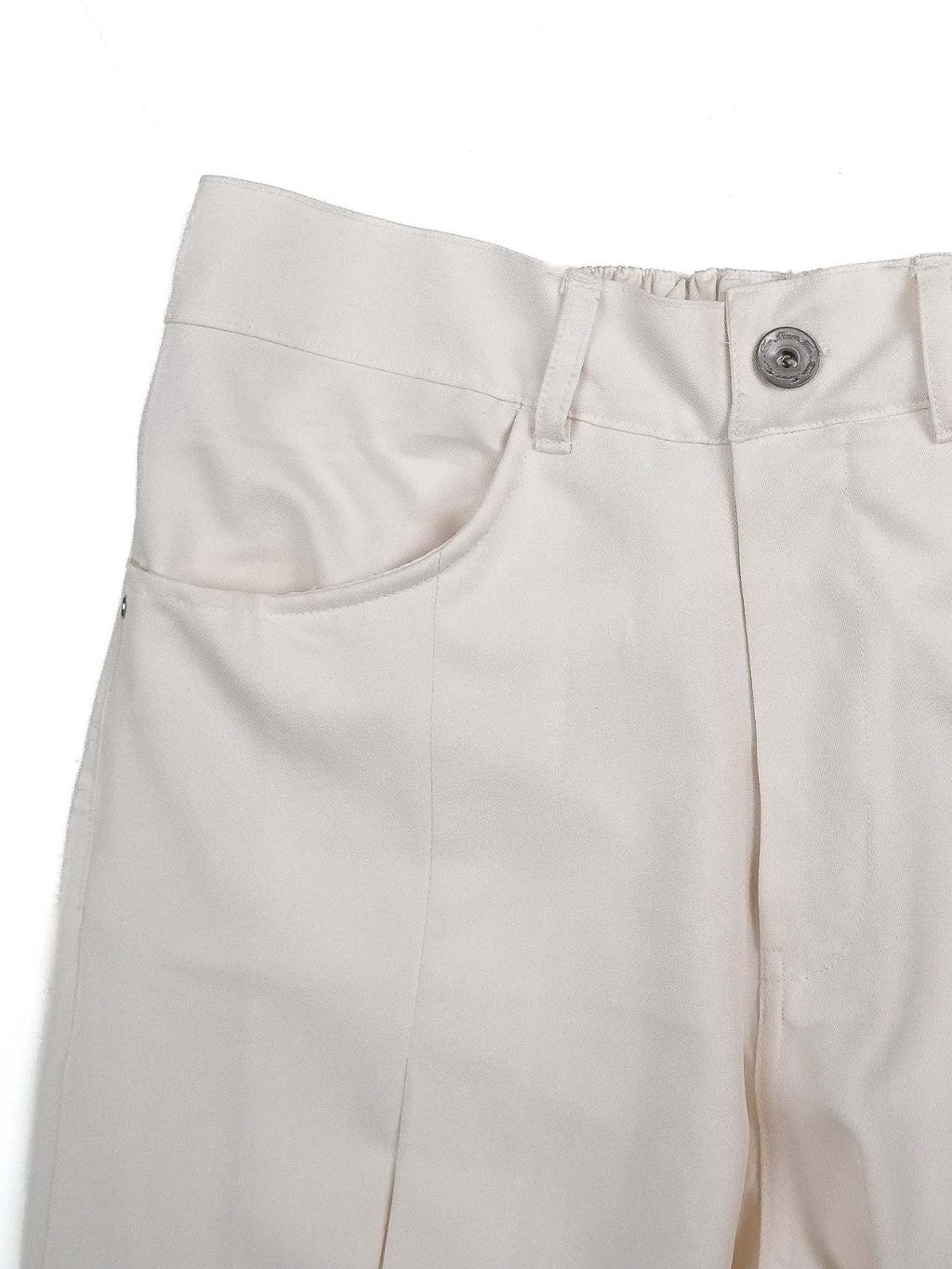 Pleated Everyday Trousers - Broken White