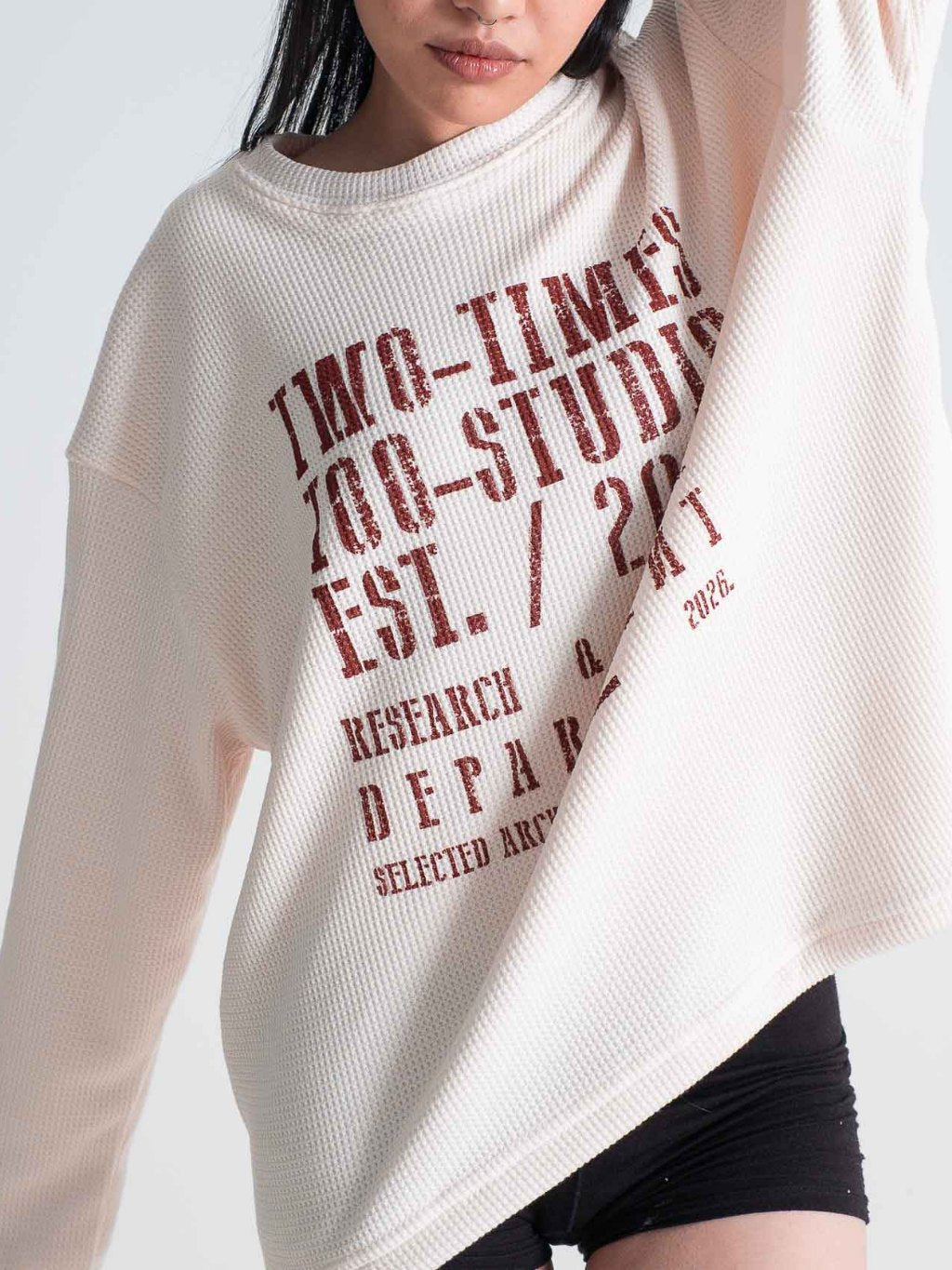 Waffle Longsleeve - Broken White