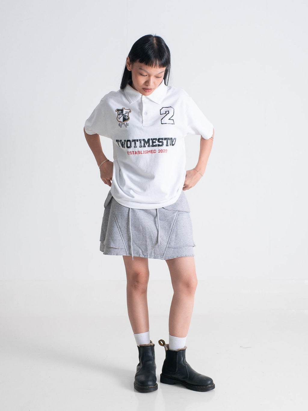 Varsity Polo Tee 02 - White