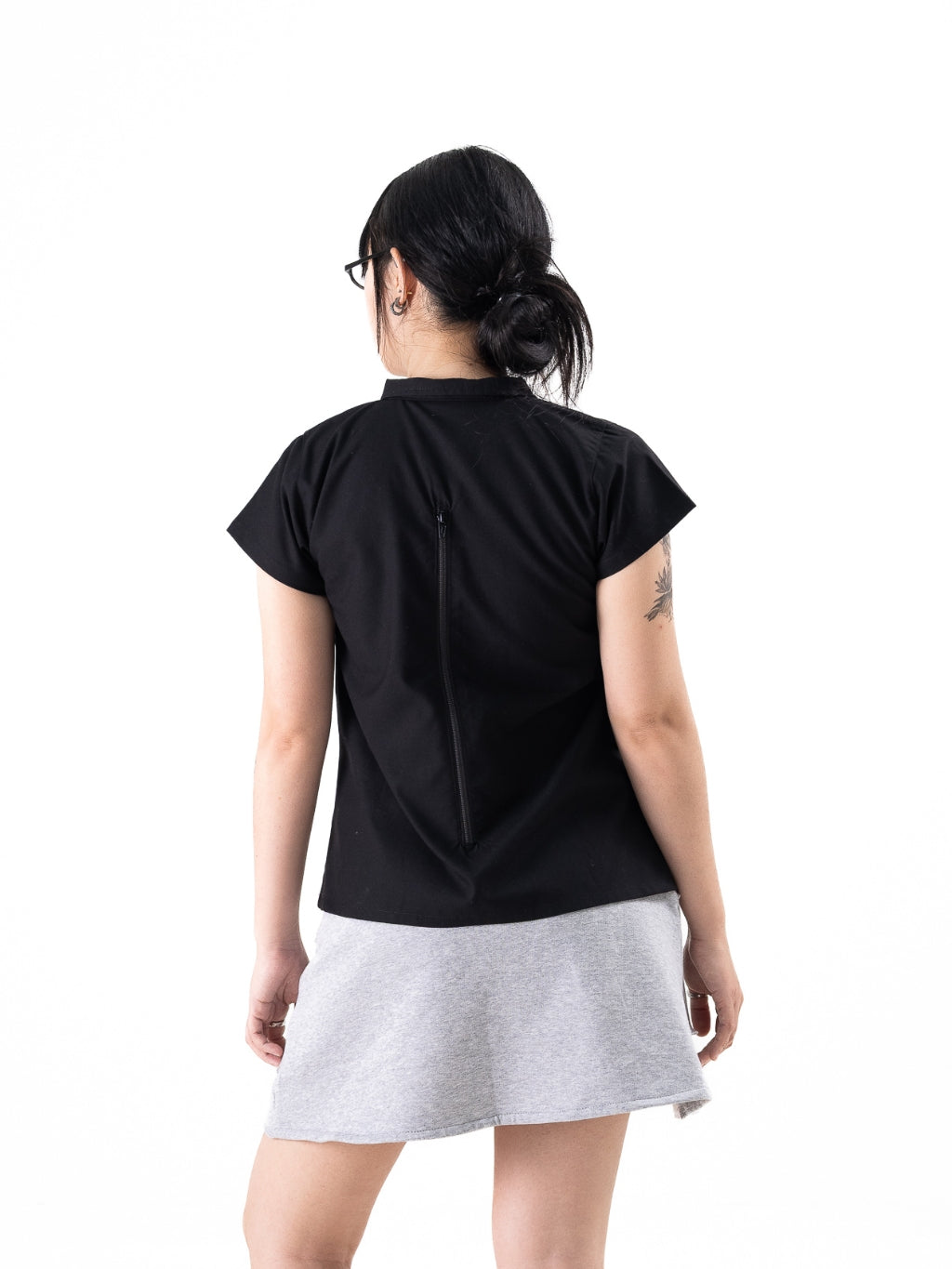 Multi Zip Top - Jet Black