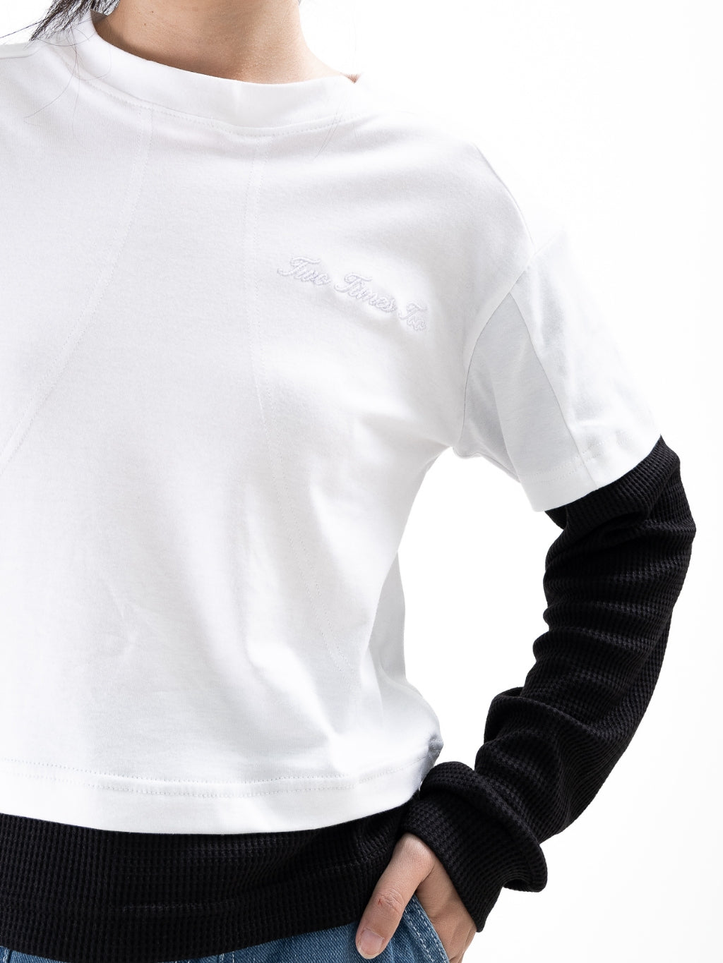 Double Layered Waffle White/Black