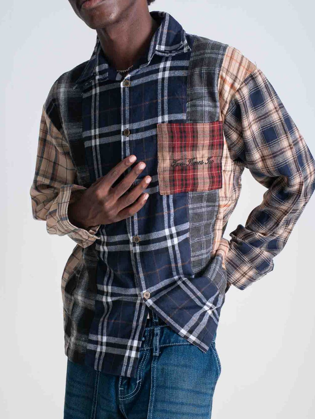 8 Cuts Button Flannel