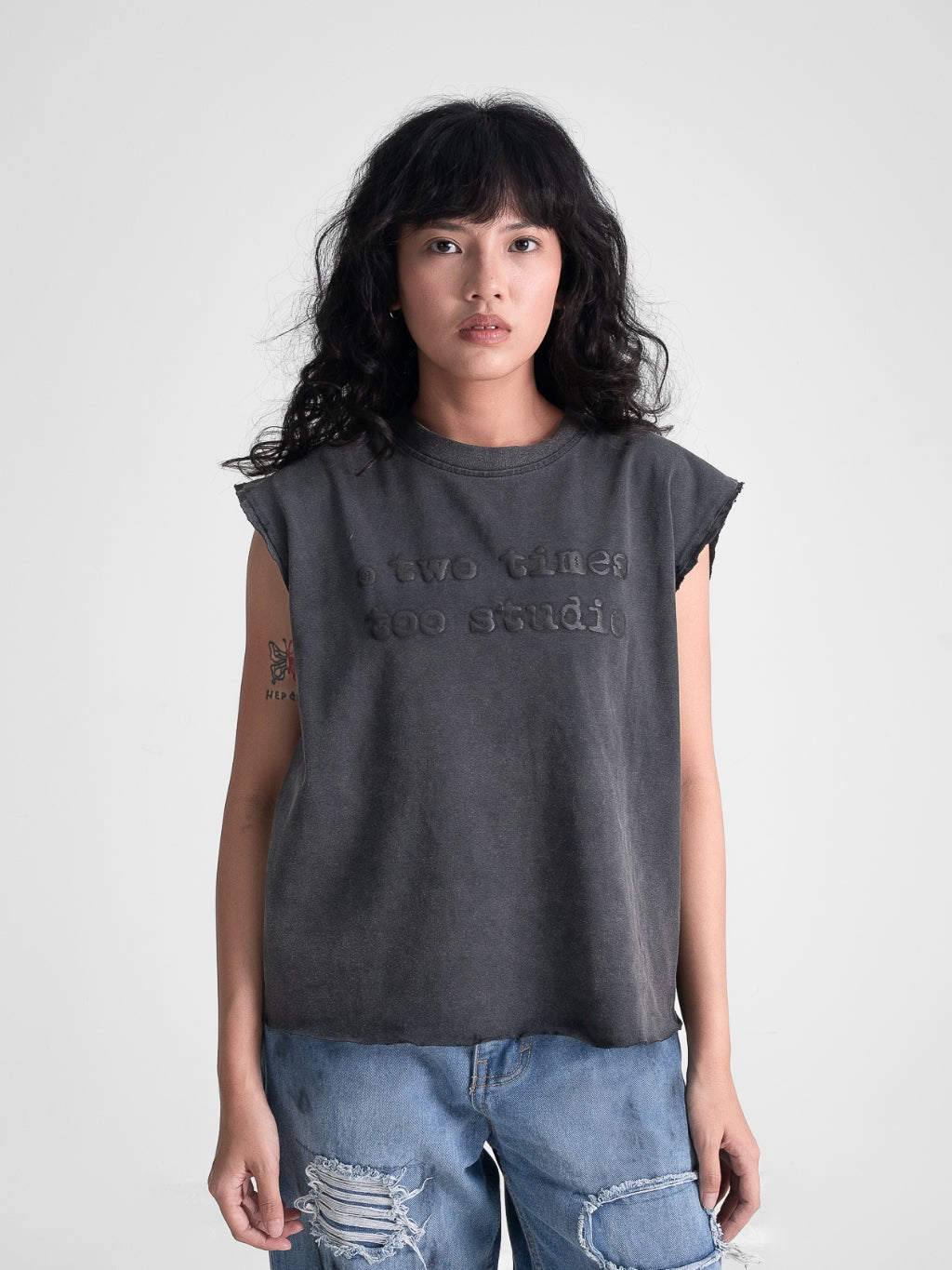 Tanktop Logo Tee - Aged Black