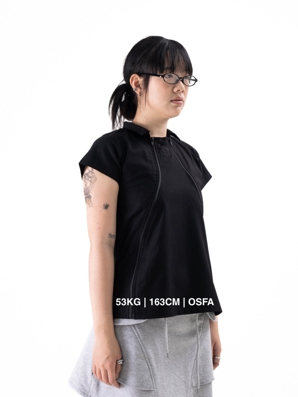 Multi Zip Top - Jet Black