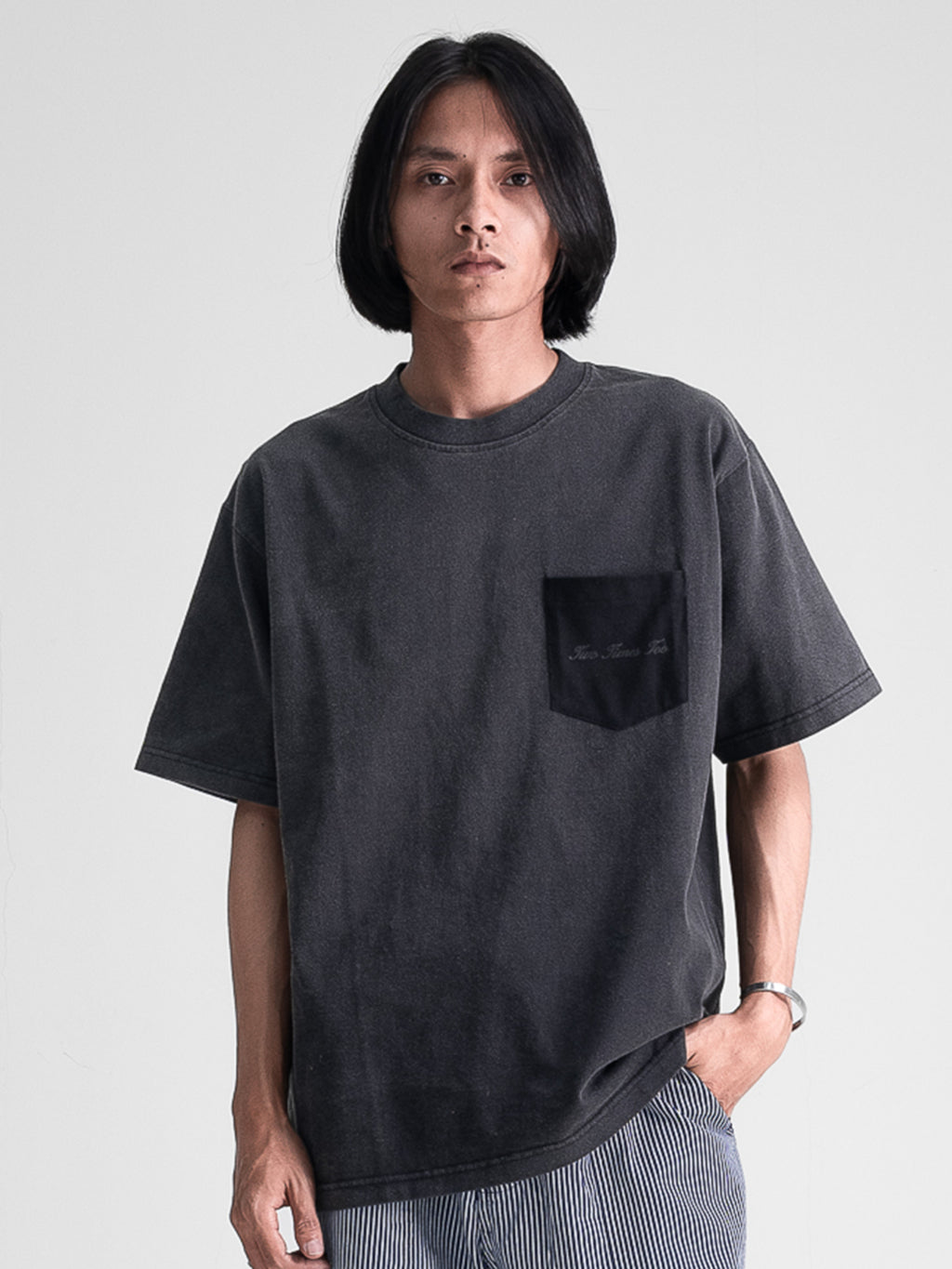 Washed Pocket Tee - Black