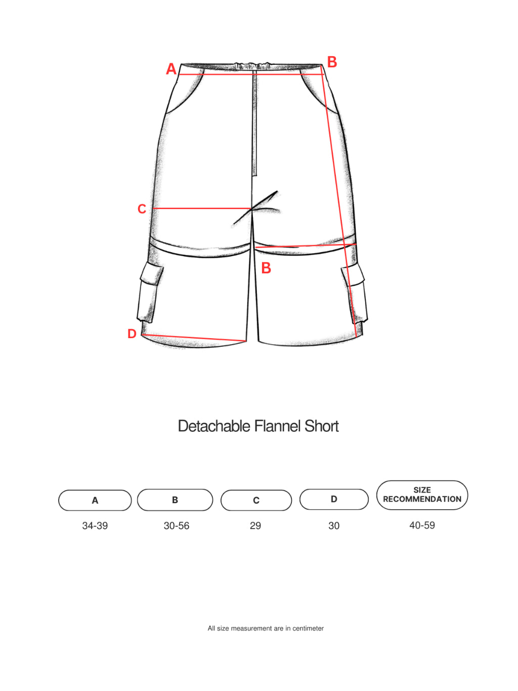 2TIMESTOO Detachable Flannel Shorts