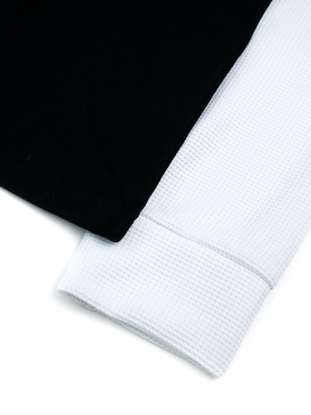 Studio Double Layered Waffle - Jet Black/White