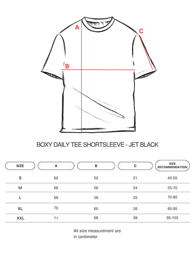 Boxy Daily Tee Jet Black