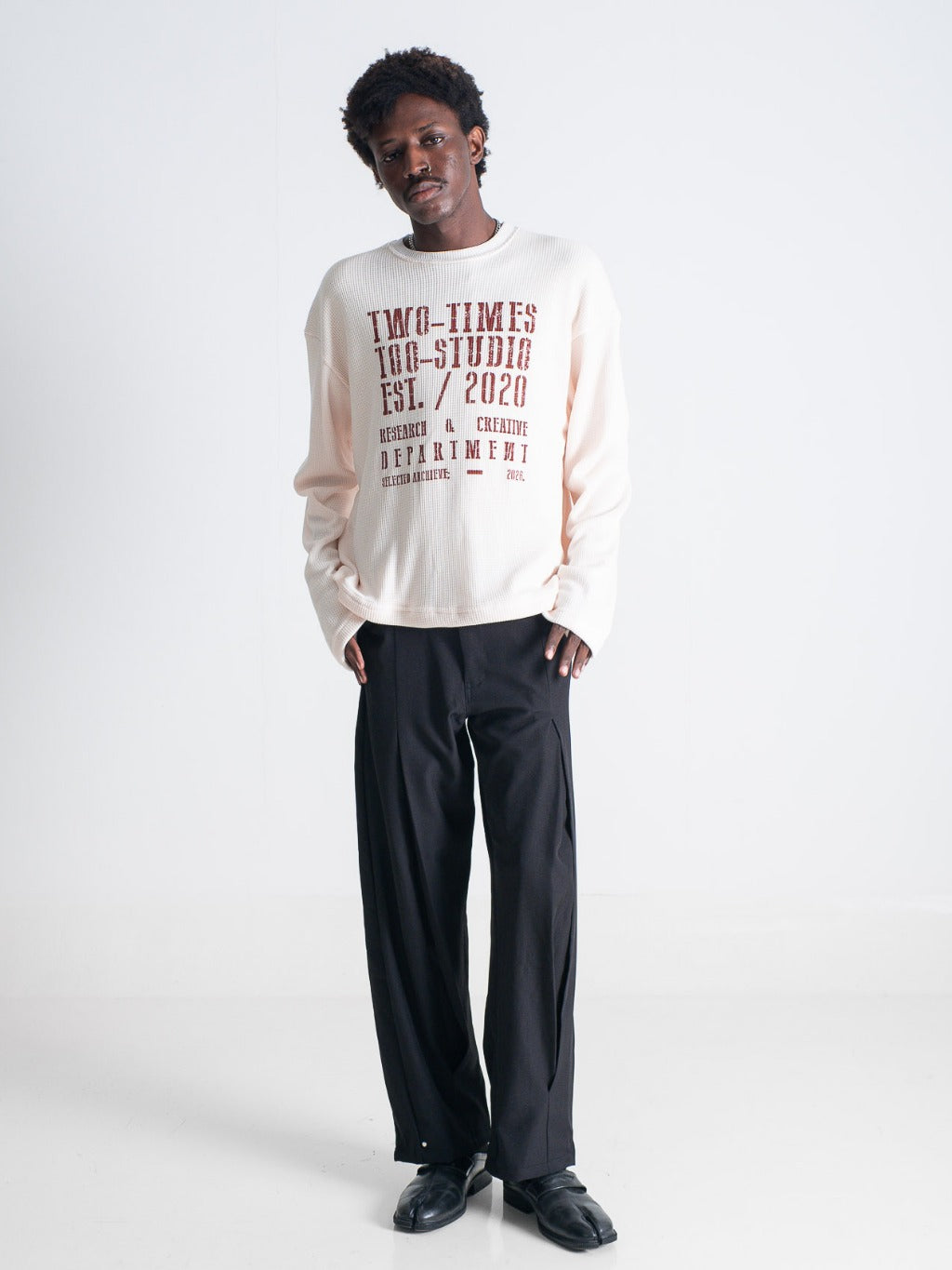 Waffle Longsleeve - Broken White
