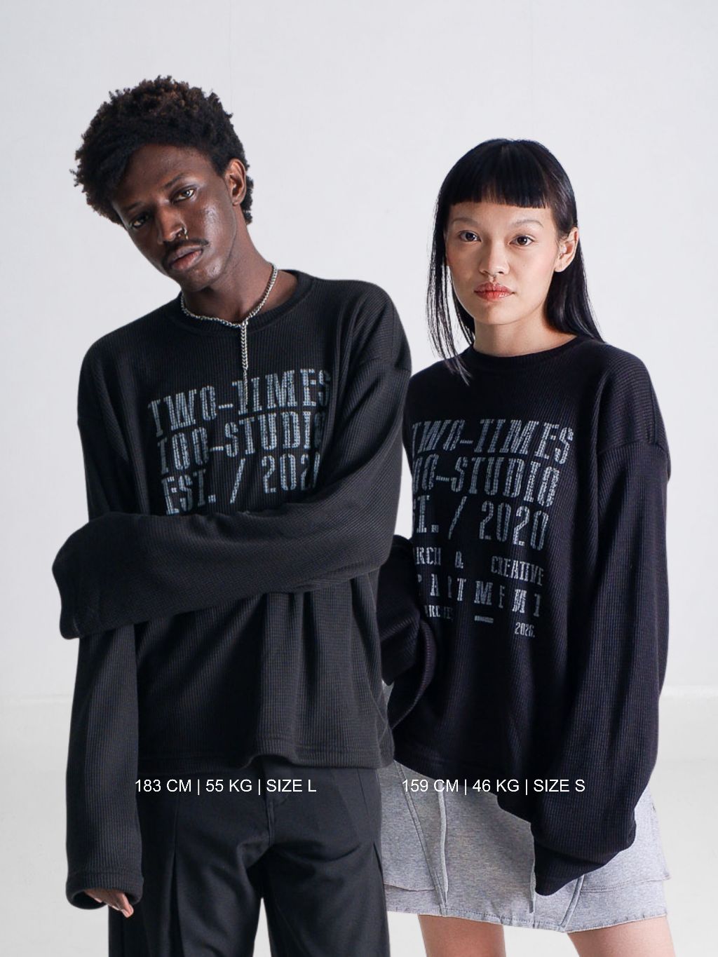 Waffle Longsleeve - Jet Black