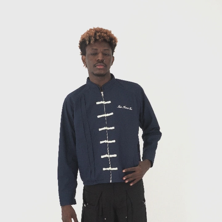 Chinese Jacket - Navy / Cream