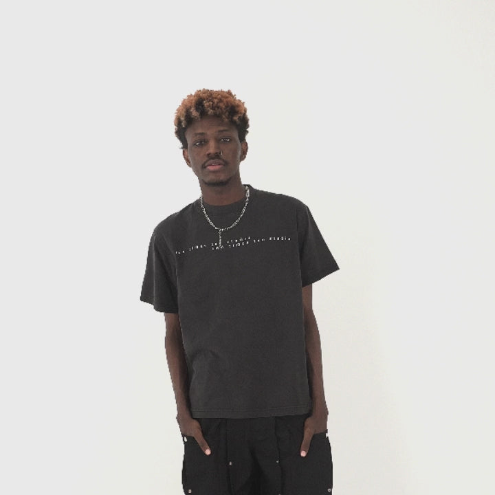 Double Logo Tee - Aged Black